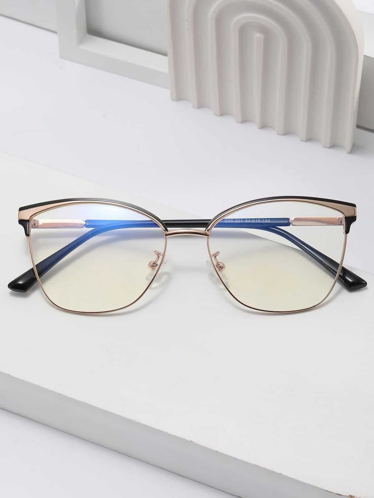 Women's Square Oversized Sunglasses – Gold Metal Frame, Brown Polycarbonate Lenses, UV400